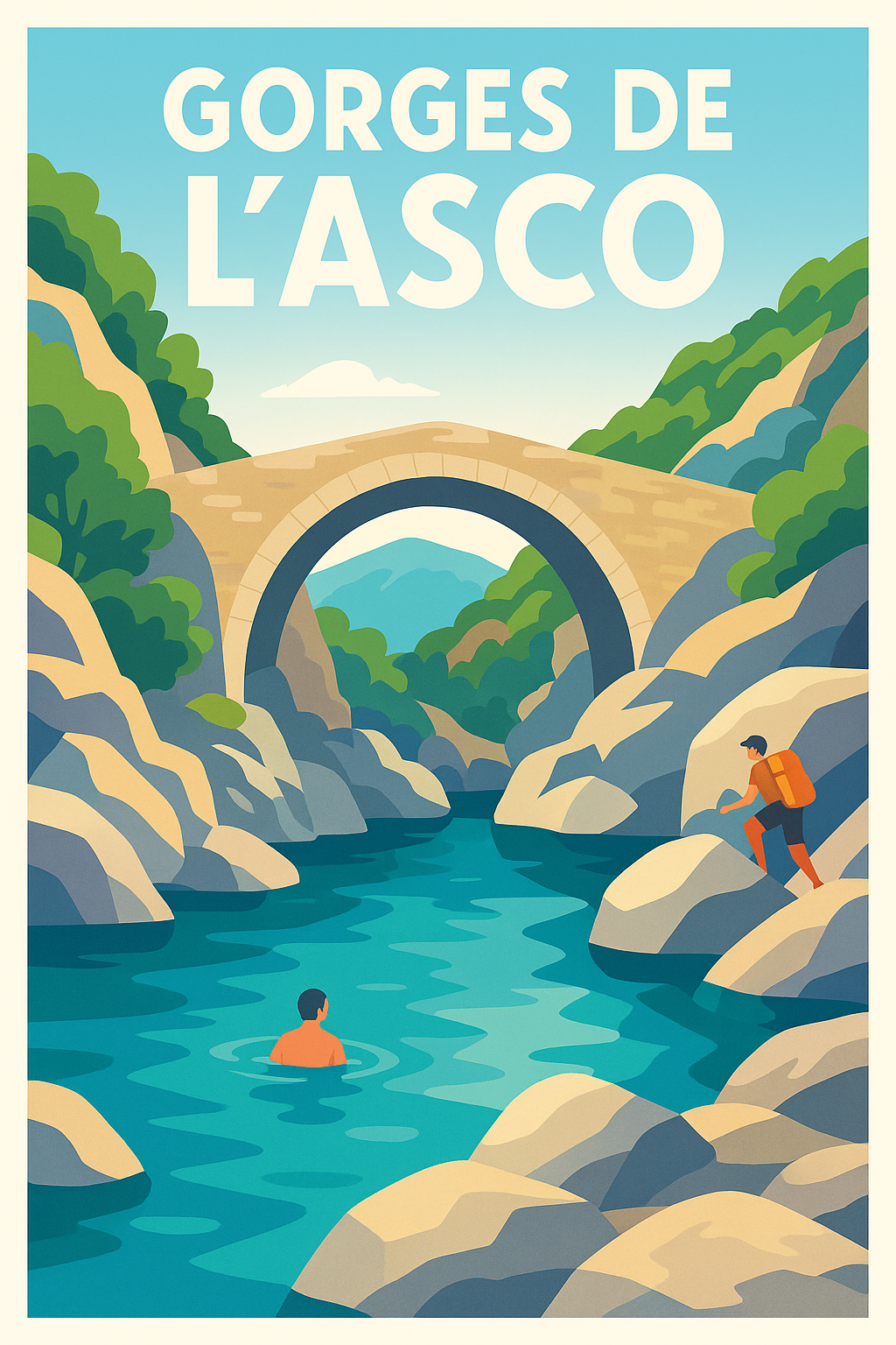 Affiche de Gorges de l'Asco - L'âme sauvage de la Corse en illustration