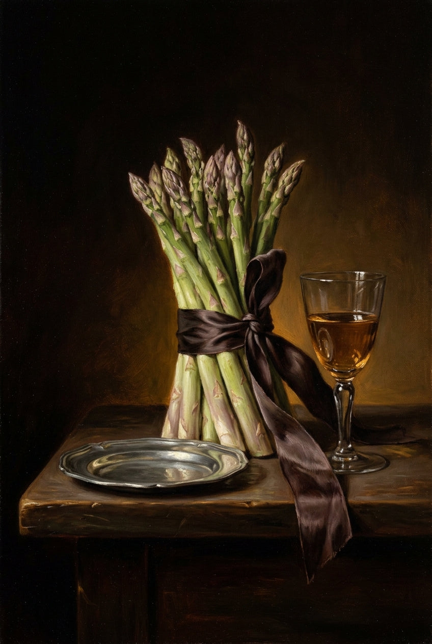 Affiche d'asperges, poster nature morte
