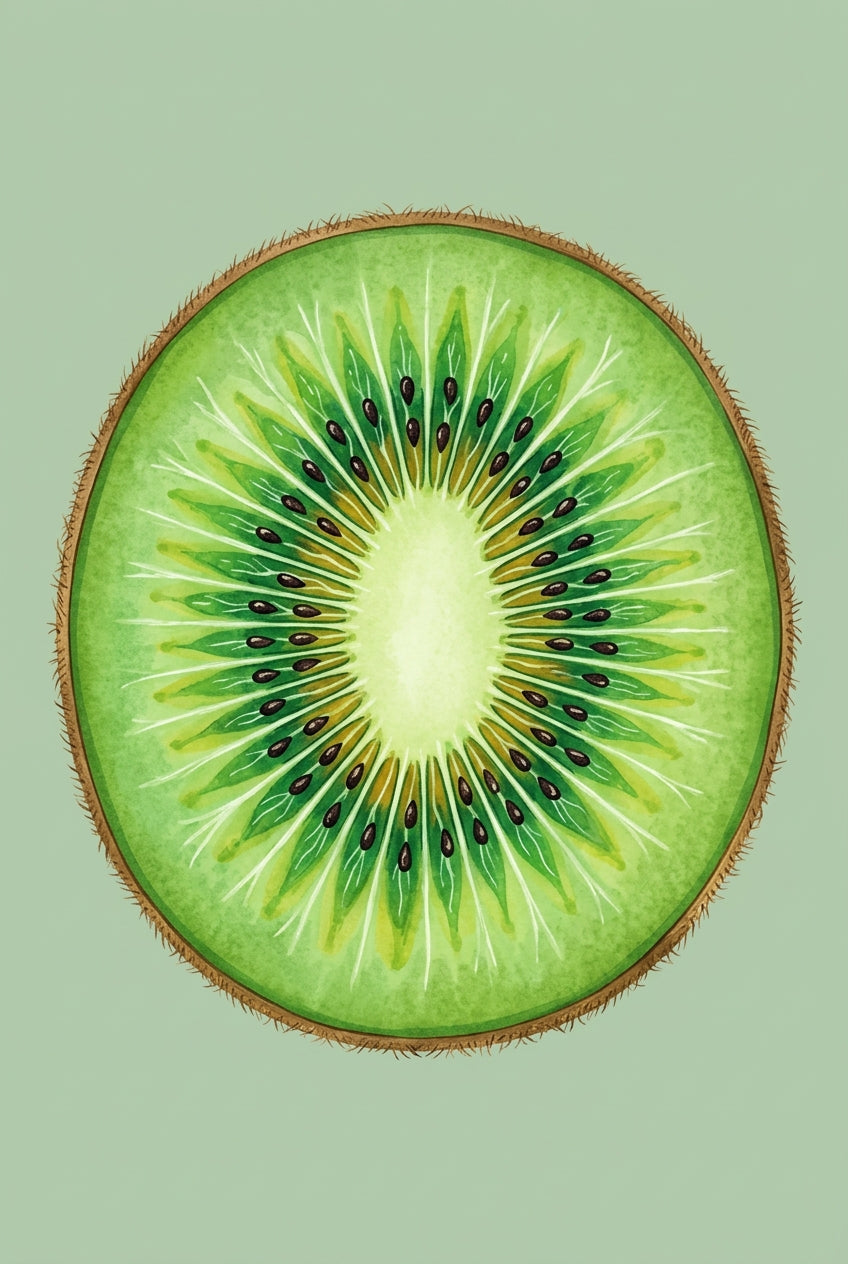 Affiche de kiwi, poster tranche de fruit