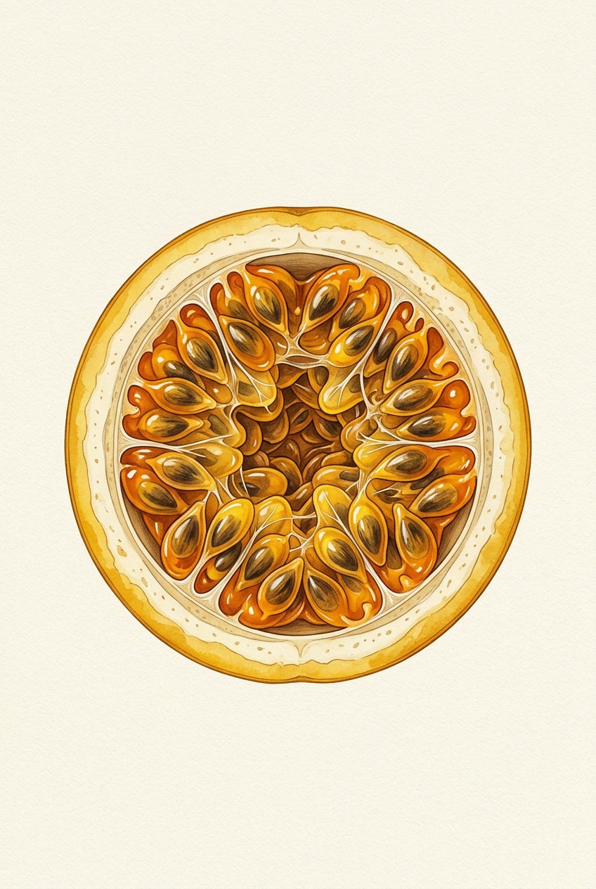 Affiche de fruit de la passion, poster botanique