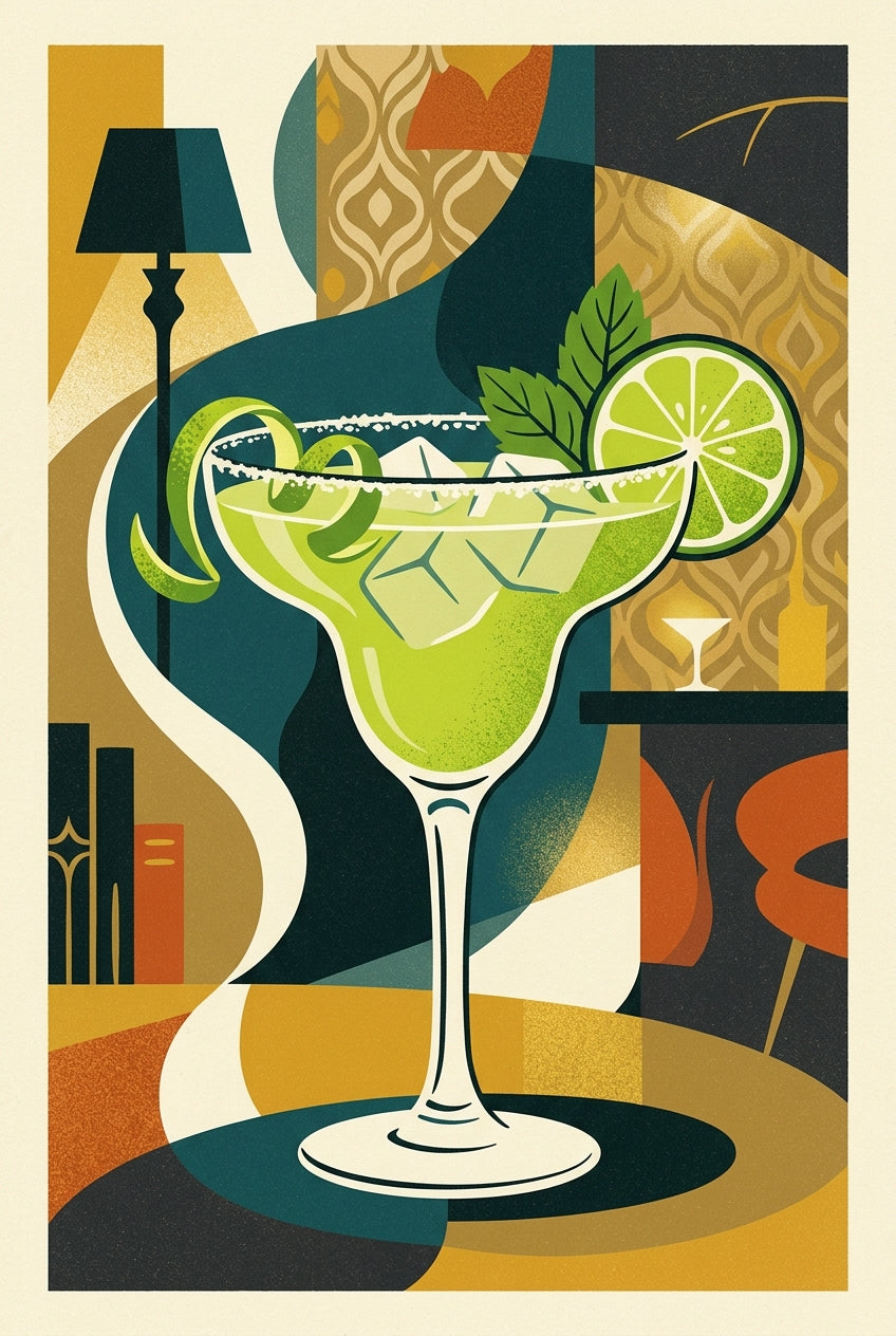 Affiche Margarita, poster cocktail de cuisine