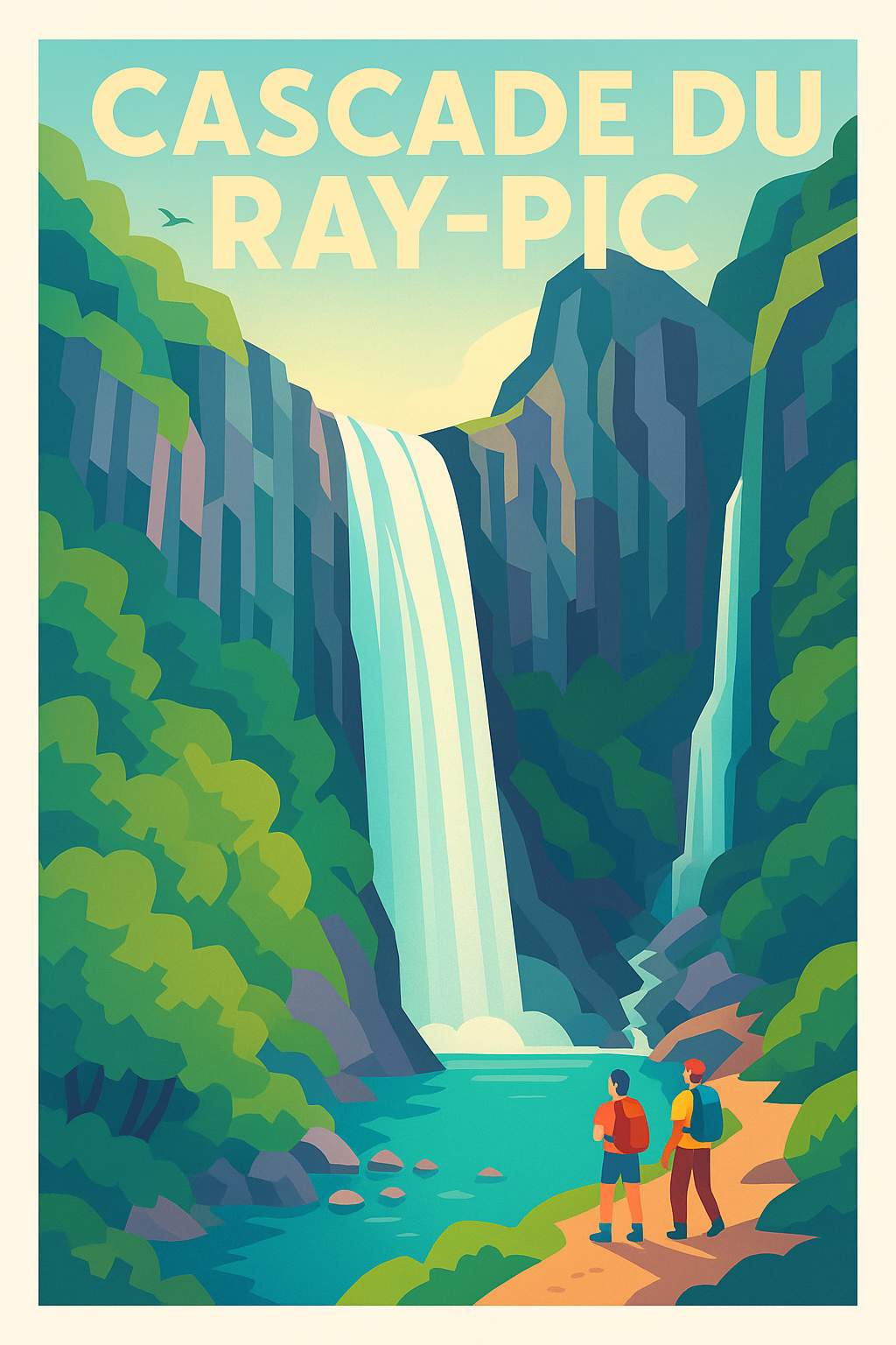 Affiche de Cascade du Ray-Pic - L'éclat sauvage de l'Ardèche