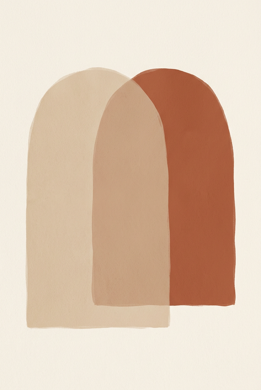 Affiche Chambre Arches Terracotta - Poster Abstrait