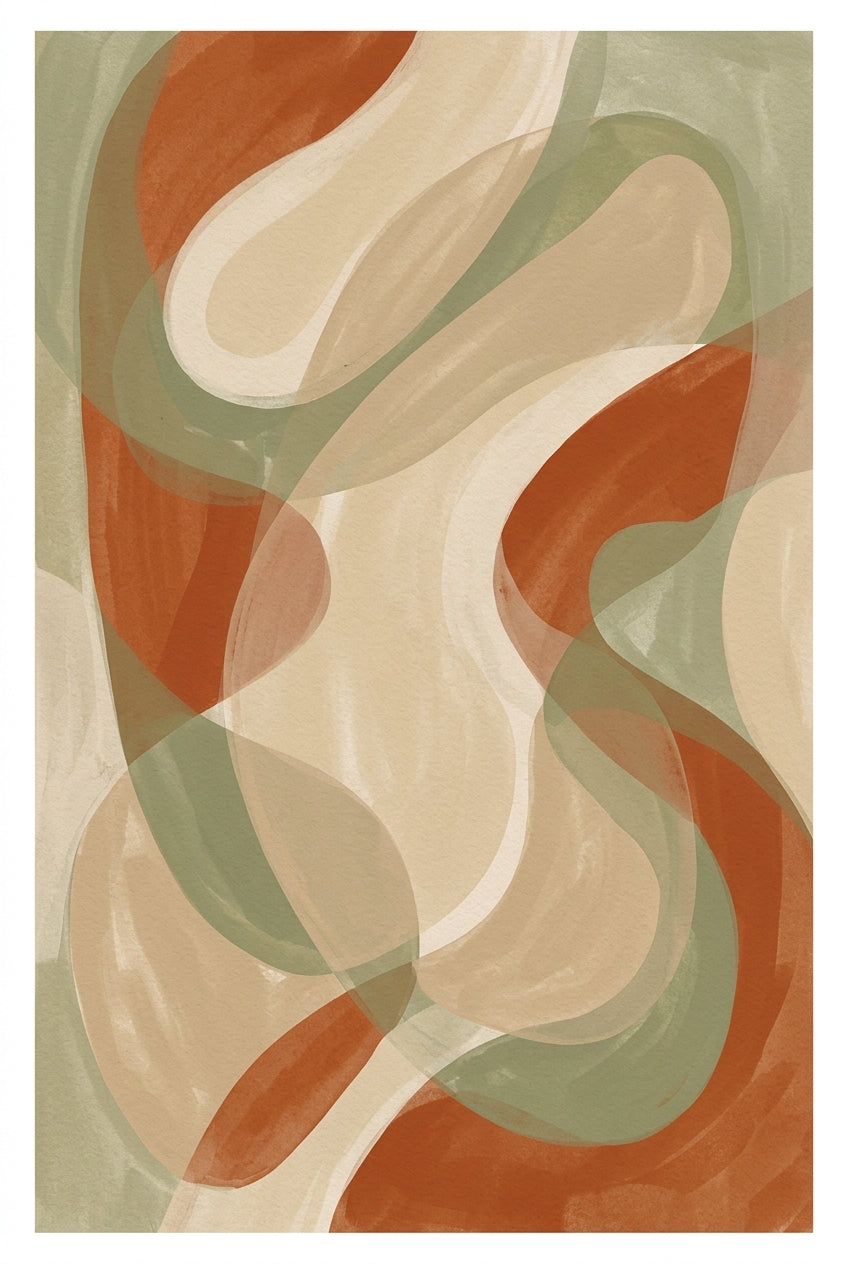 Affiche Chambre Formes Organiques - Poster Abstrait