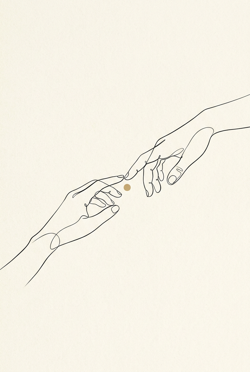 Affiche Chambre Mains - Poster Line Art
