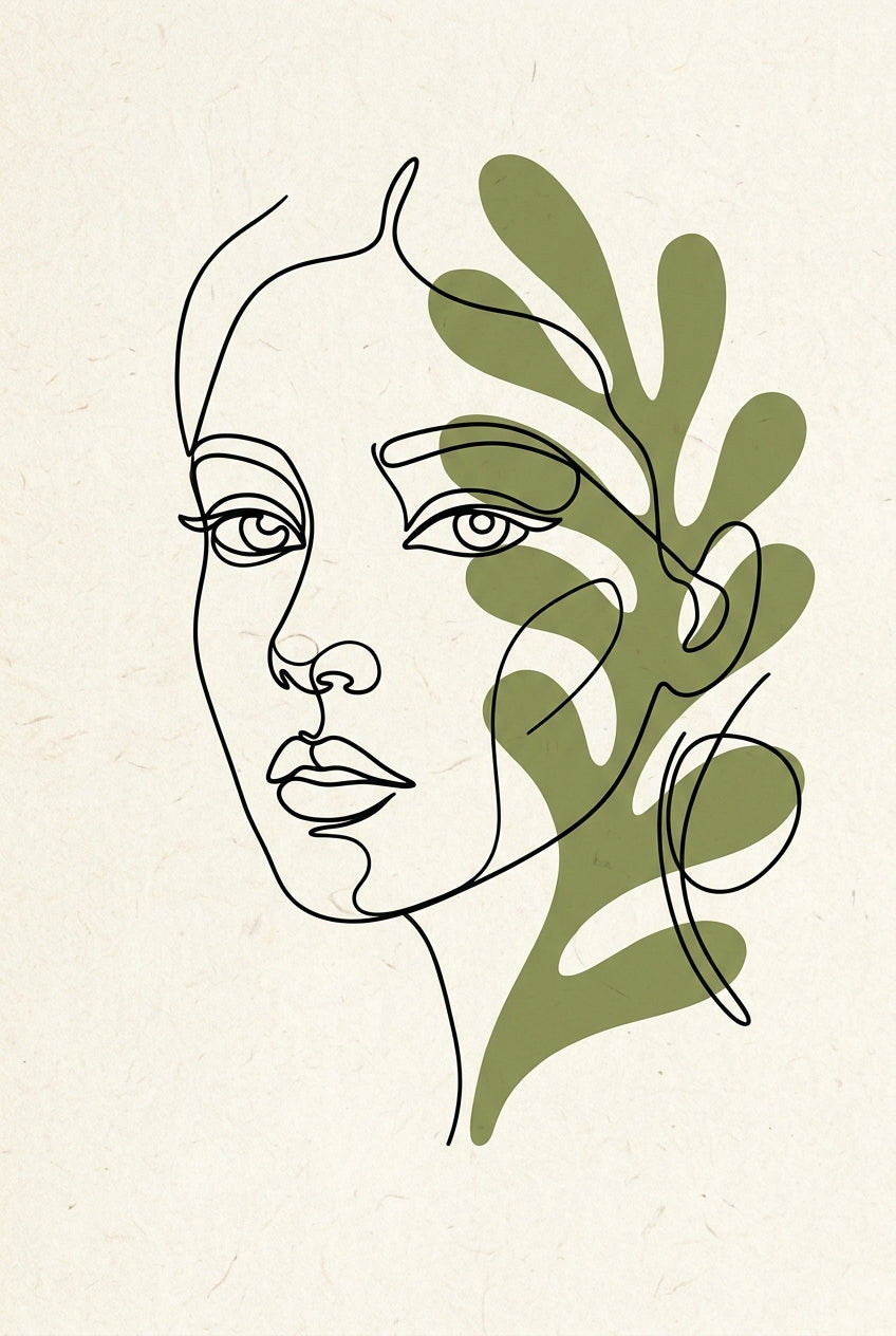 Affiche Chambre Visage Matisse - Poster Line Art
