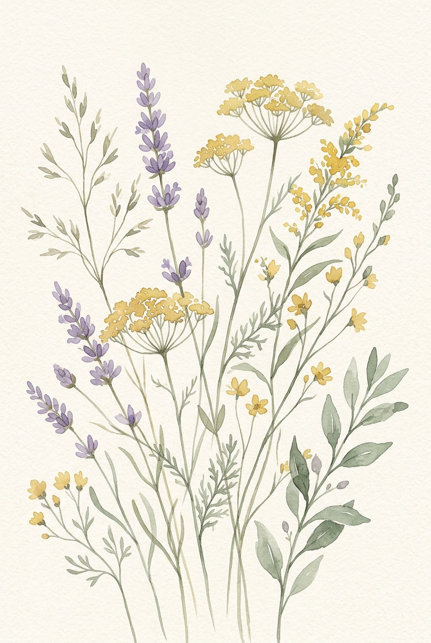 Affiche Chambre Fleurs Sauvages - Poster Botanique