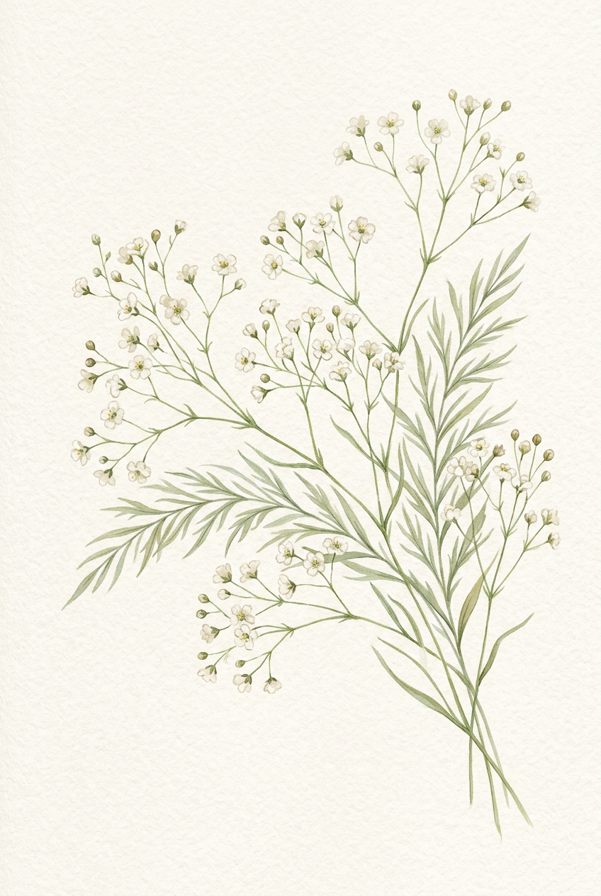 Affiche Chambre Gypsophile - Poster Botanique