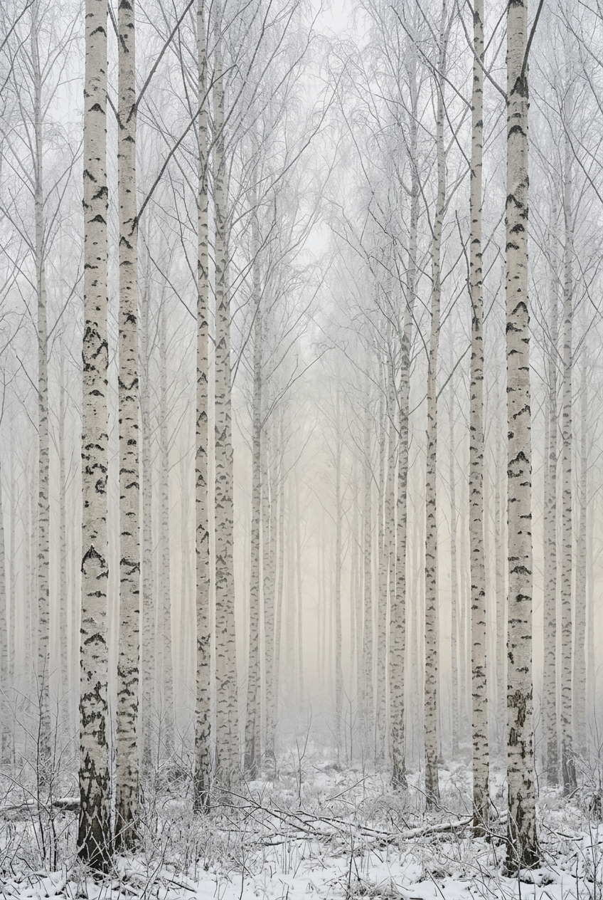 Affiche Chambre Forêt de Bouleaux - Poster Paysage