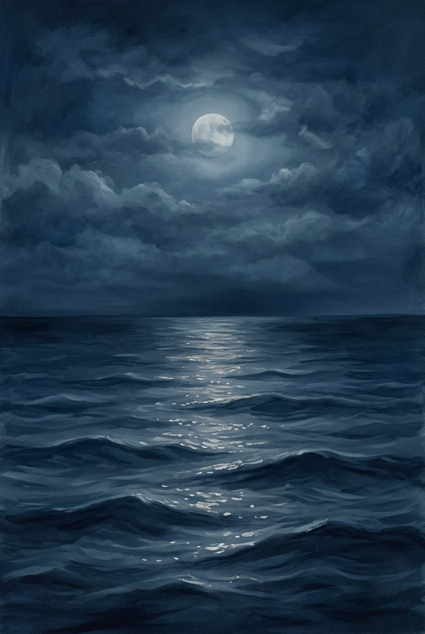 Affiche Chambre Mer au Clair de Lune - Poster Paysage