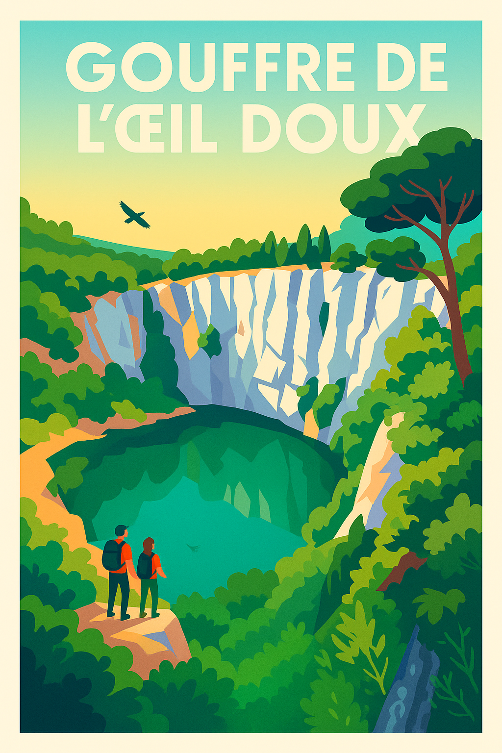 Affiche de Gouffre de l'Œil Doux - L'émeraude sauvage du Massif de la Clape
