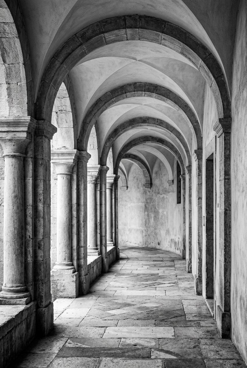Affiche Chambre Arches - Poster Noir et Blanc