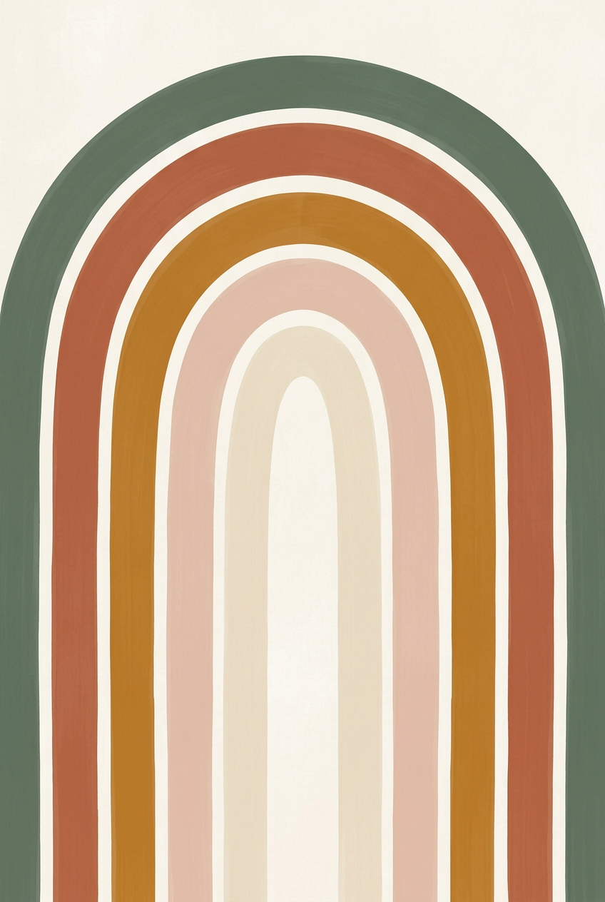 Affiche Chambre Arc-en-Ciel Terracotta - Poster Boho