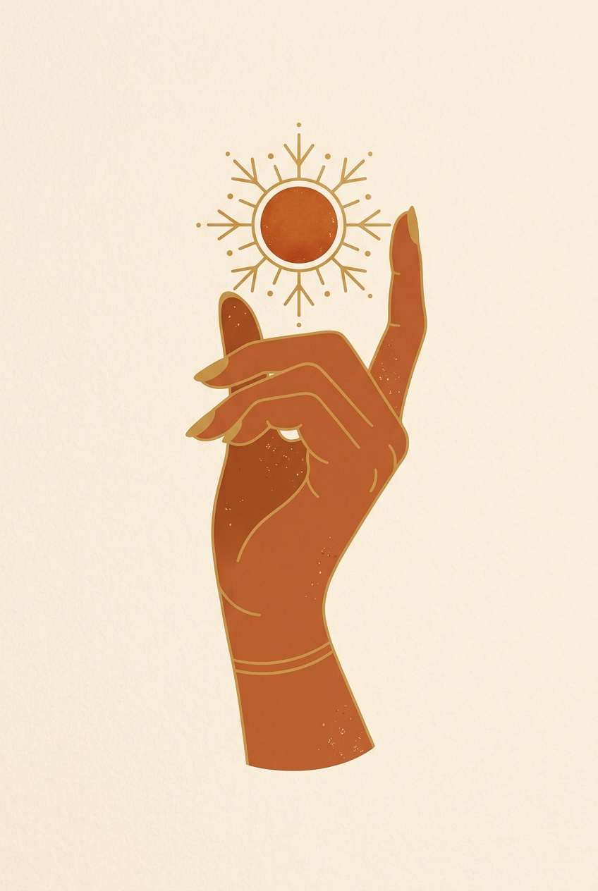 Affiche Chambre Main au Soleil - Poster Boho