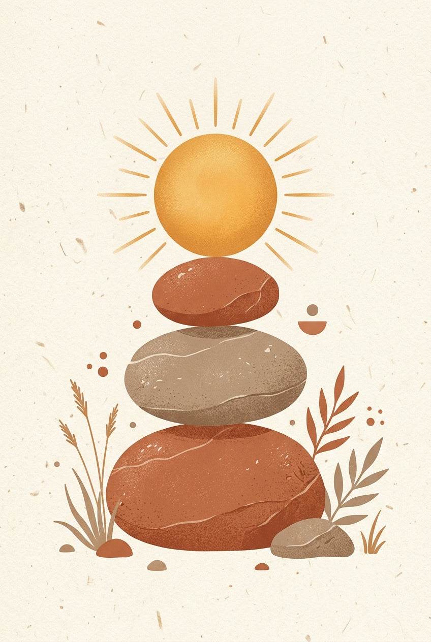 Affiche Chambre Pierres et Soleil - Poster Boho
