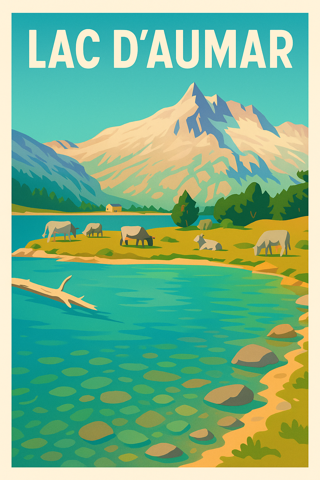 Affiche de Lac d'Aumar - L'éclat des Pyrénées dans votre décoration