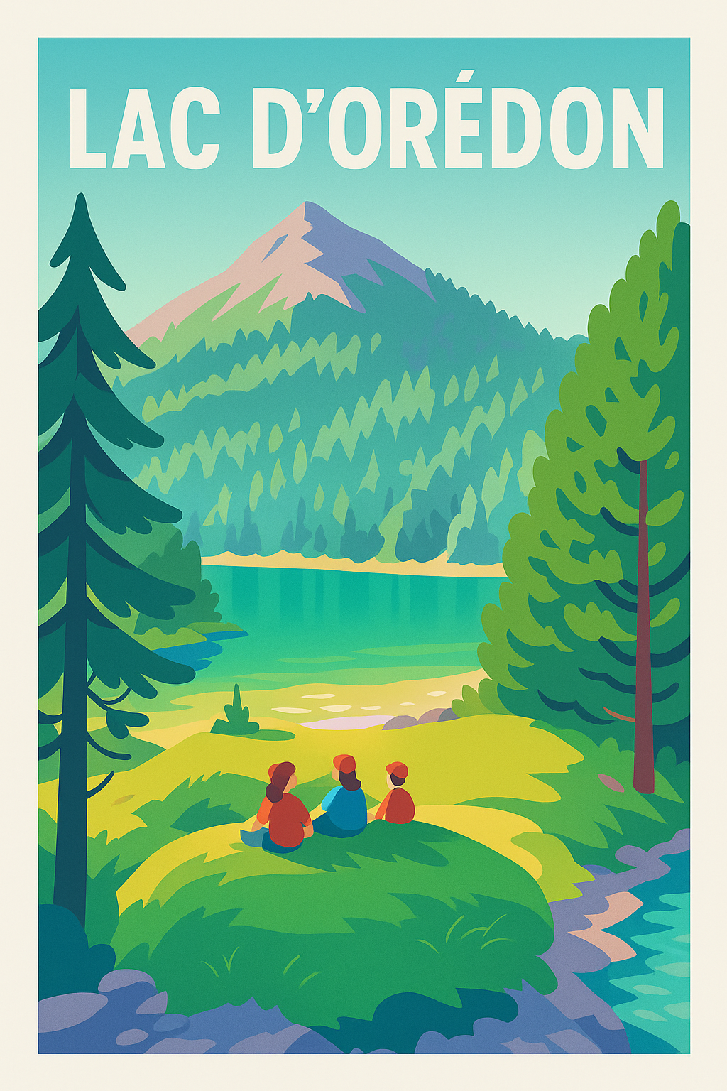 Affiche de Lac d'Orédon - L'écrin majestueux des Pyrénées dans votre salon