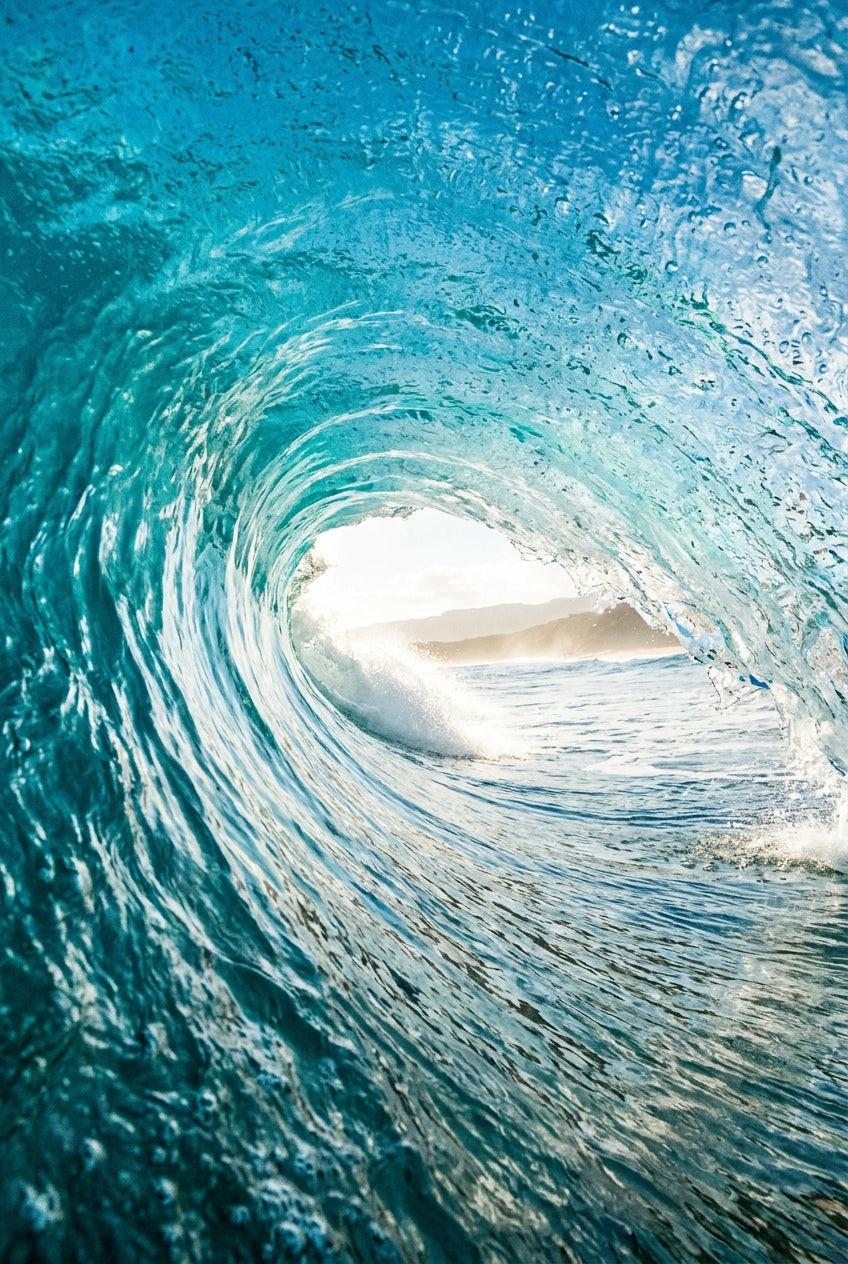 Affiche Chambre Ado Vague Turquoise - Poster Surf