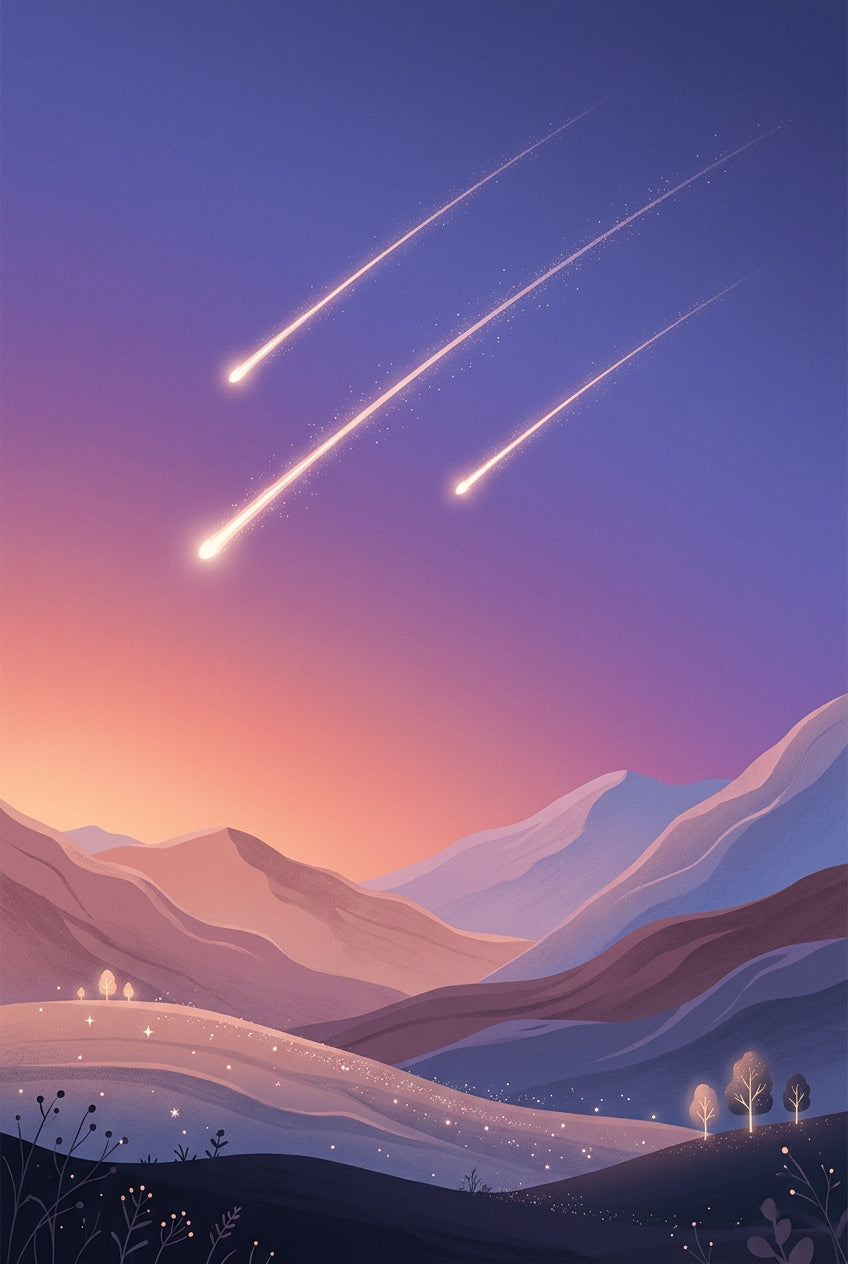 Affiche Chambre Ado Étoiles Filantes - Poster Céleste