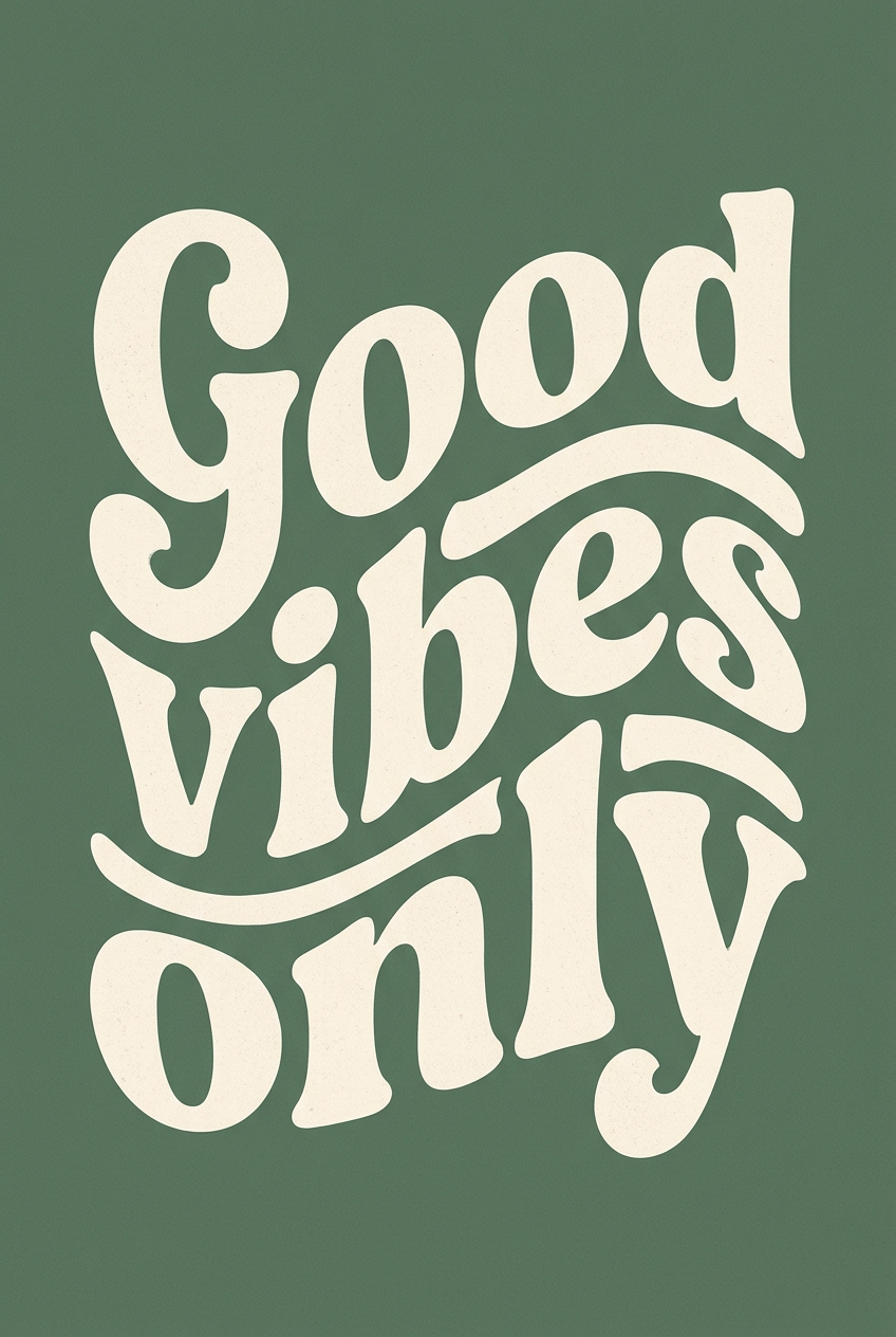 Affiche Chambre Ado Good Vibes Only - Poster Citation