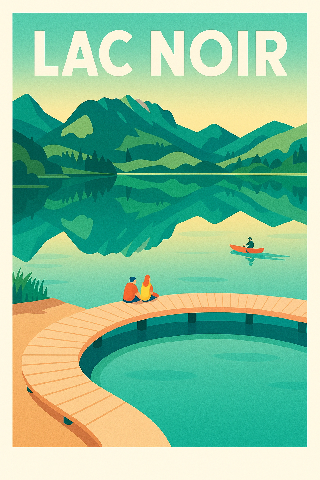 Affiche de Lac Noir - La sérénité des montagnes suisses