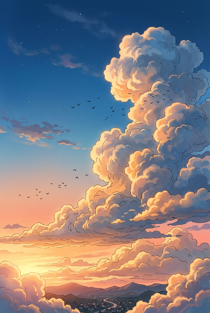 Affiche Chambre Ado Ciel Anime - Poster Anime