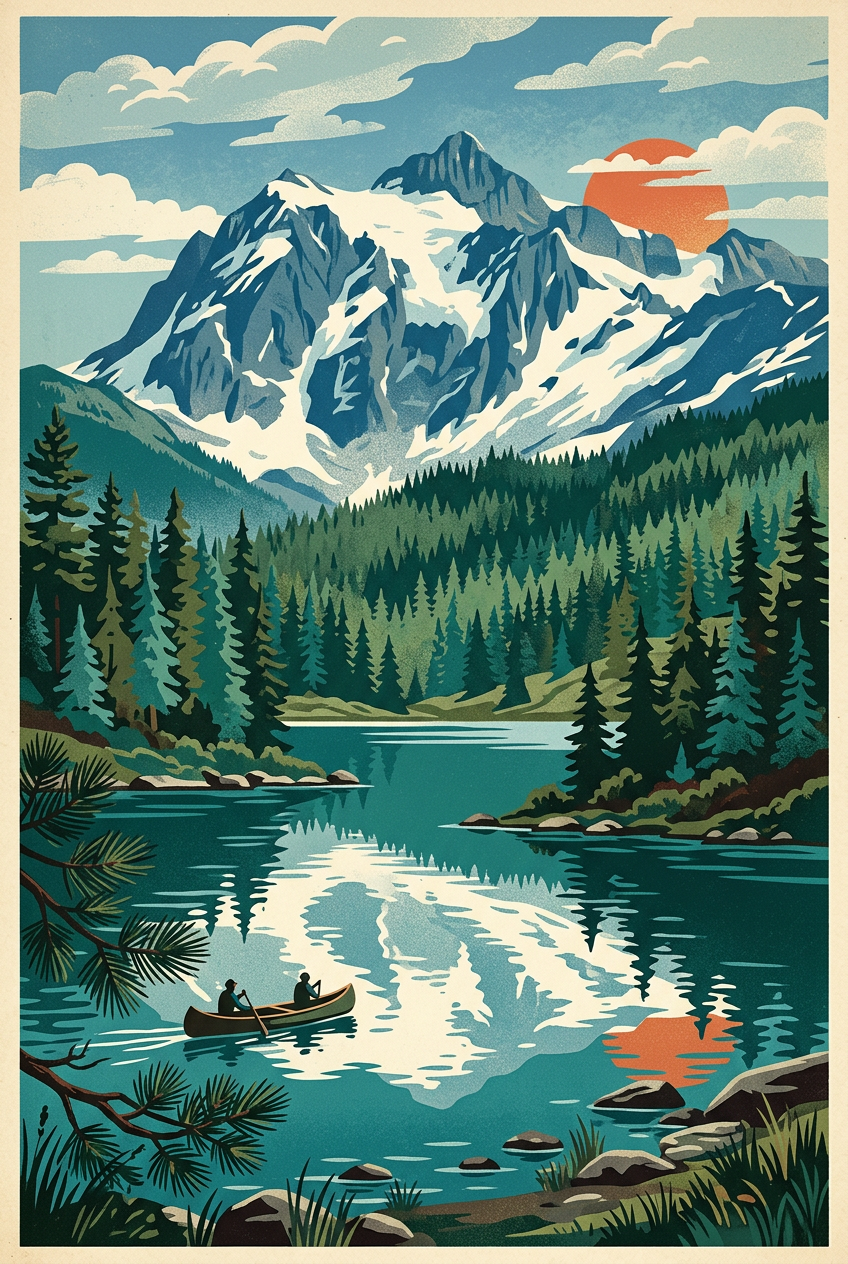 Affiche Chambre Ado Montagne Aventure - Poster Parc National