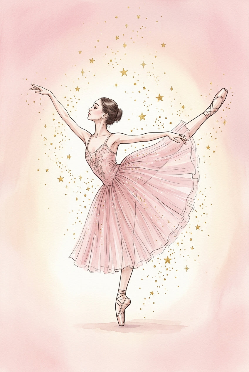 Affiche Chambre Enfant Danseuse Étoile - Poster Danse