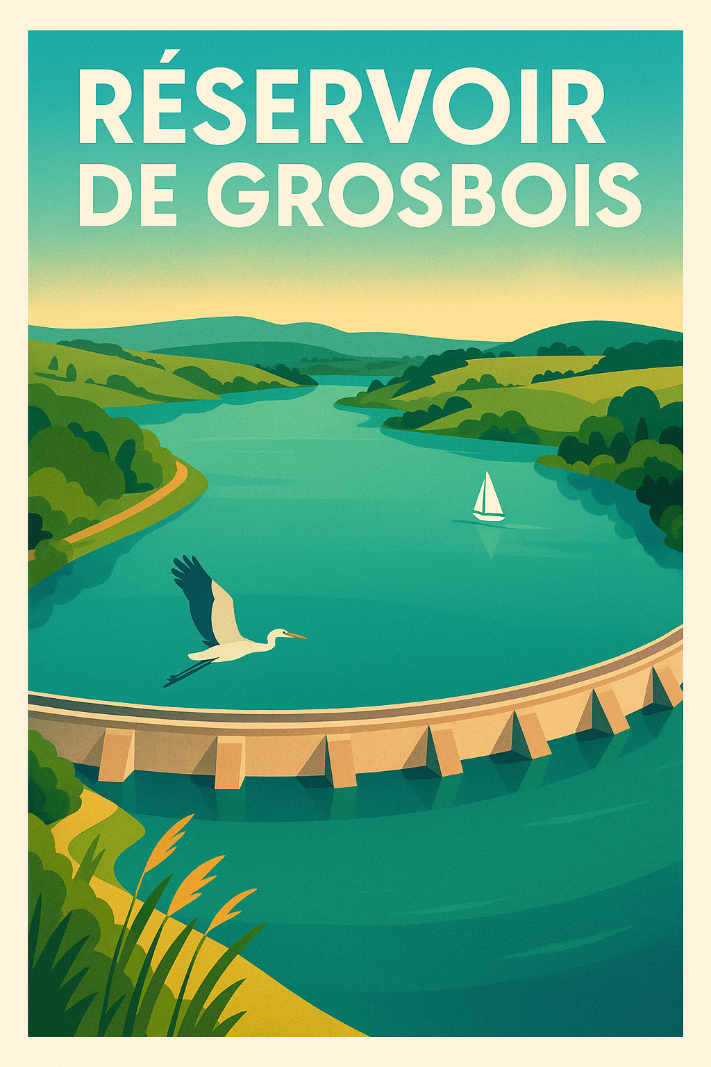Affiche de Réservoir de Grosbois - L'élégance sauvage de la Côte-d'Or