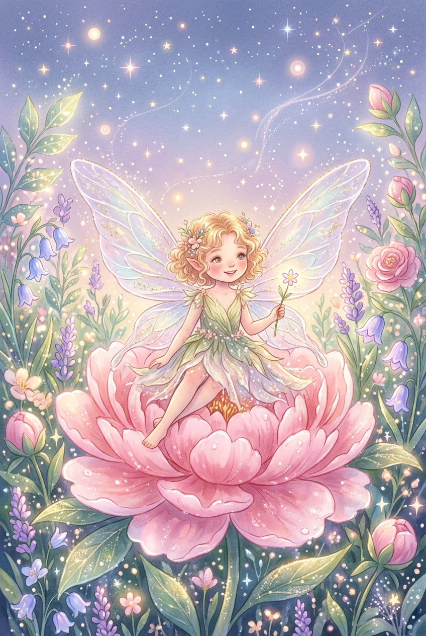 Affiche Chambre Enfant Fée des Fleurs - Poster Féerique
