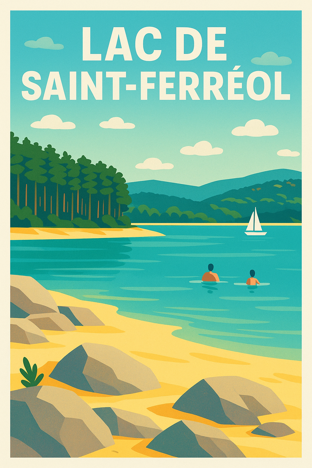 Affiche de Lac de Saint-Ferréol - Évasion au cœur de la Montagne Noire