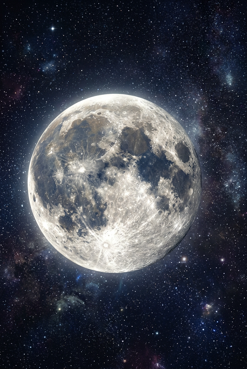 Affiche Chambre Enfant Pleine Lune - Poster Espace