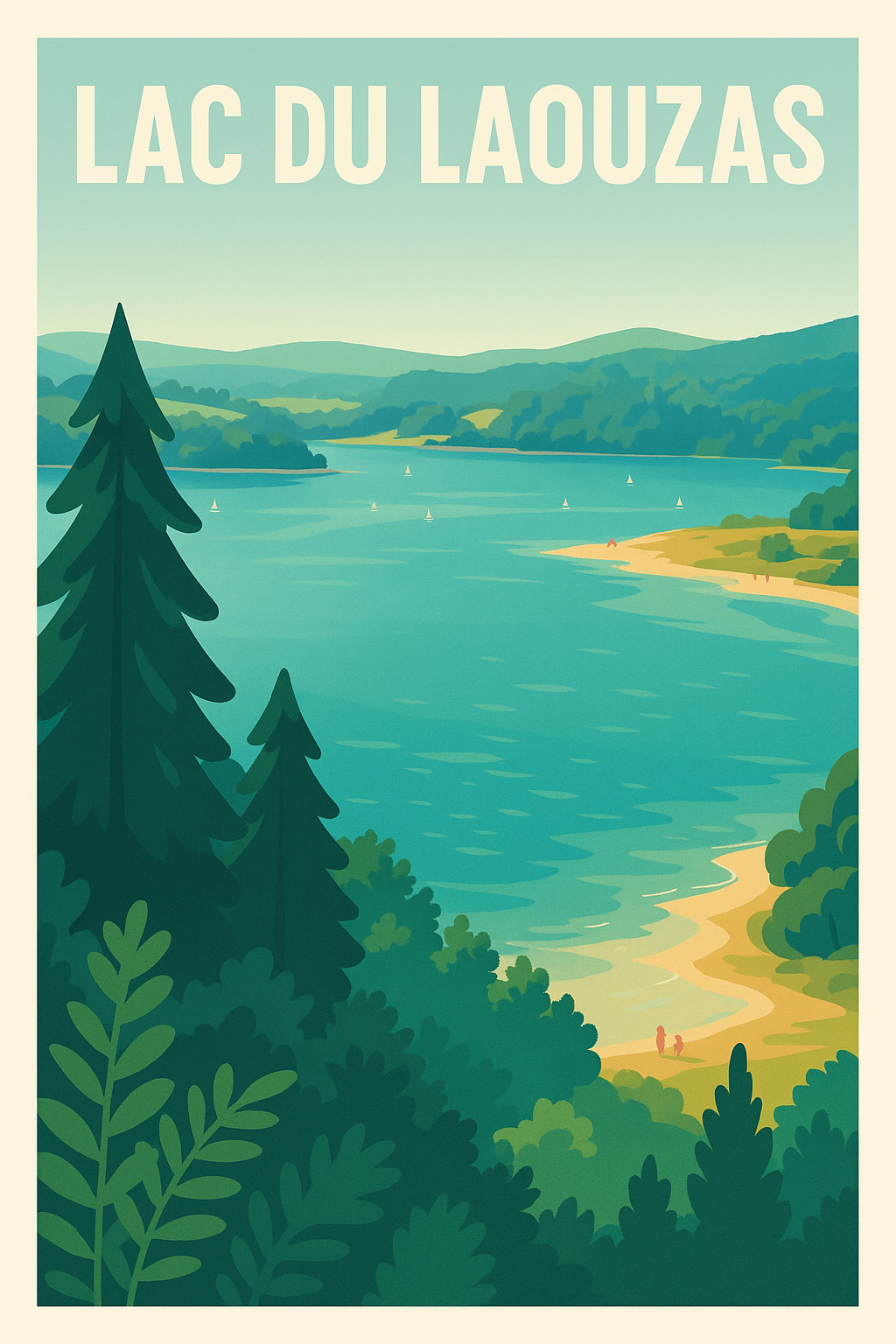 Affiche de Lac du Laouzas - Évasion naturelle au cœur du Tarn