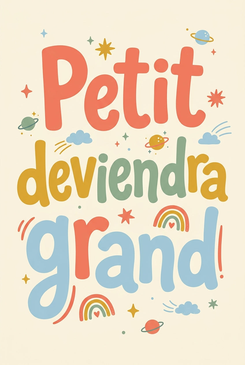 Affiche Chambre Enfant Petit Deviendra Grand - Poster Citation
