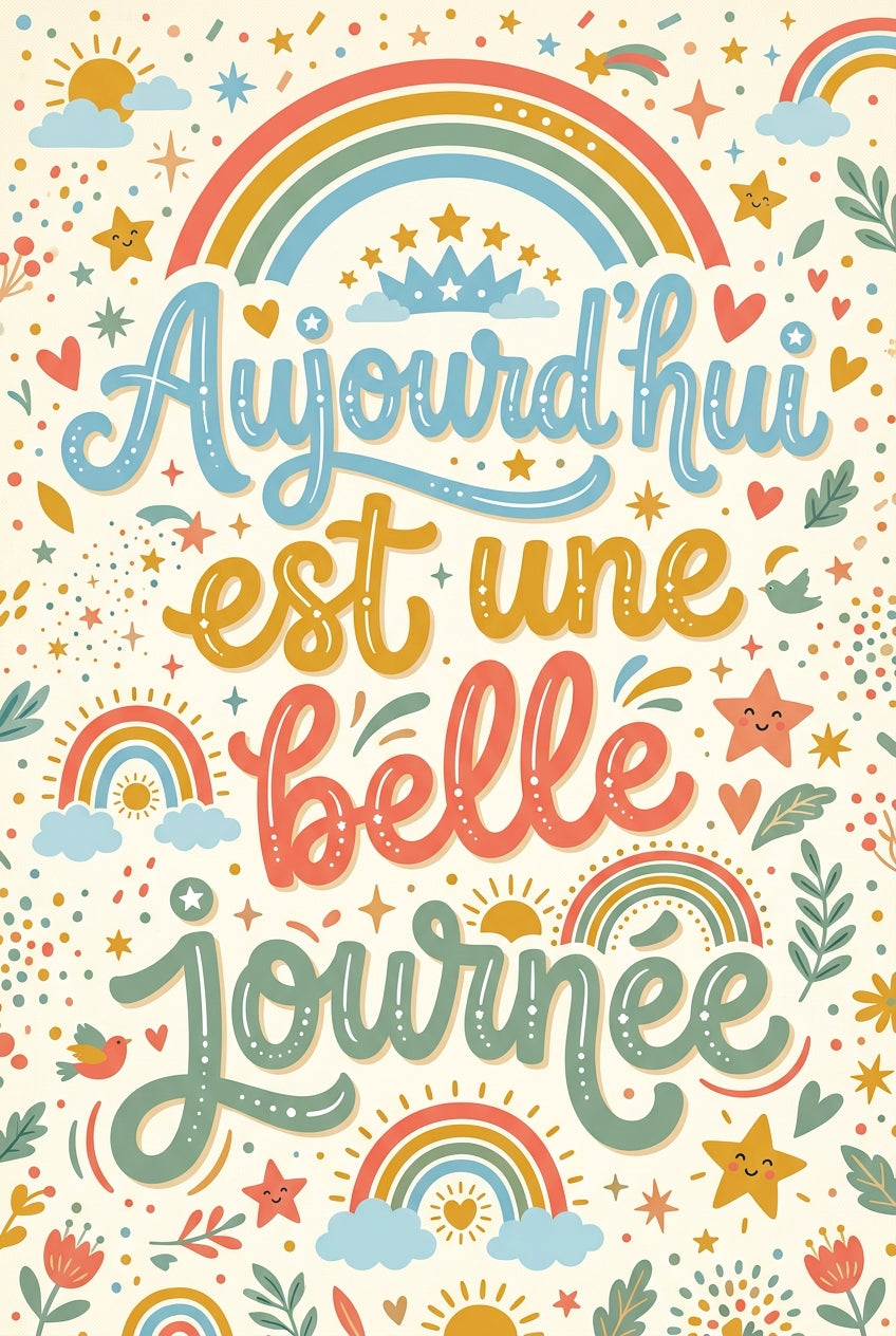 Affiche Chambre Enfant Belle Journée - Poster Citation