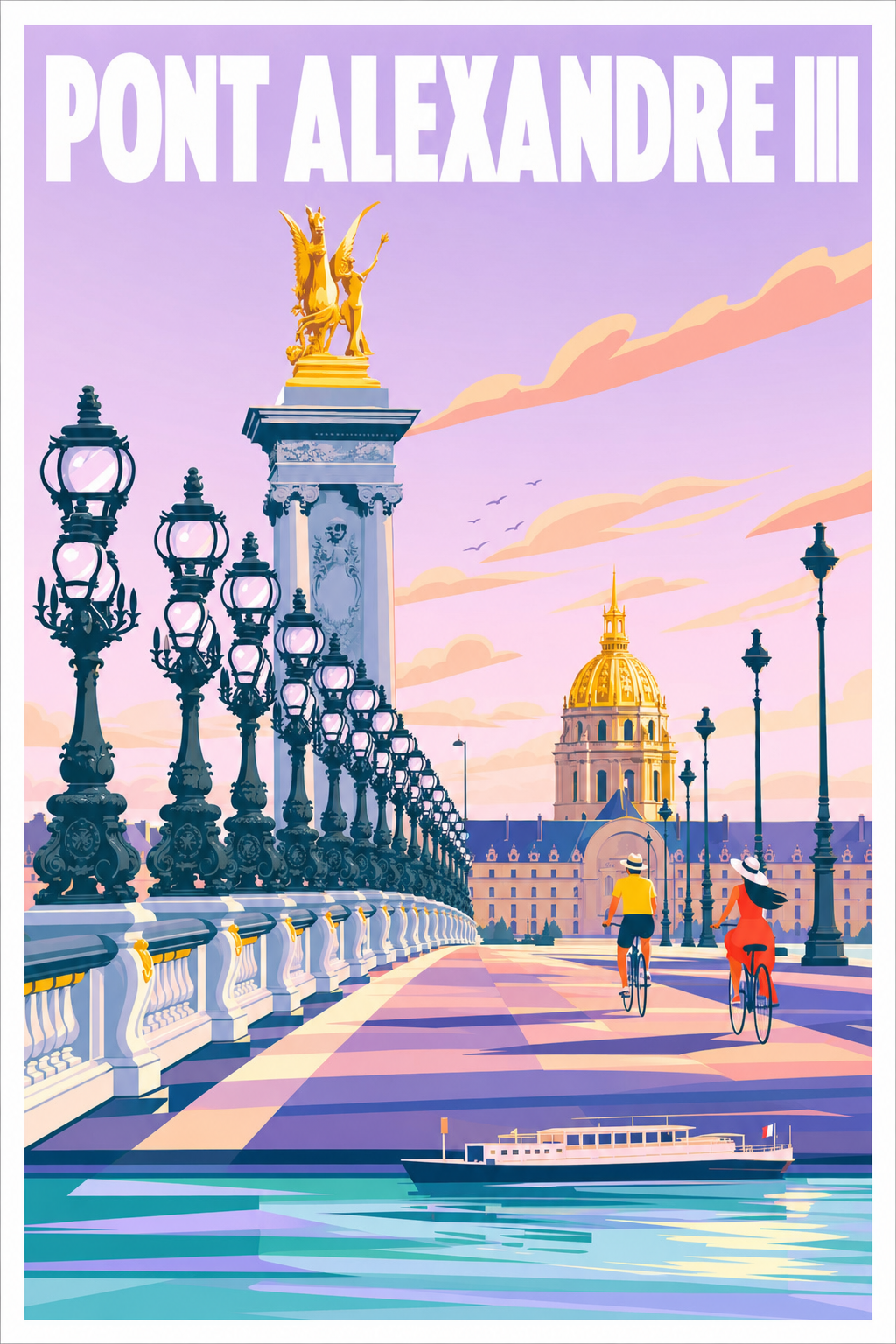Affiche du Pont Alexandre III, poster Invalides