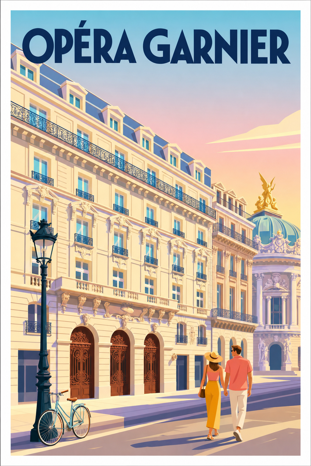 Affiche de l'Opéra Garnier, poster Paris vintage