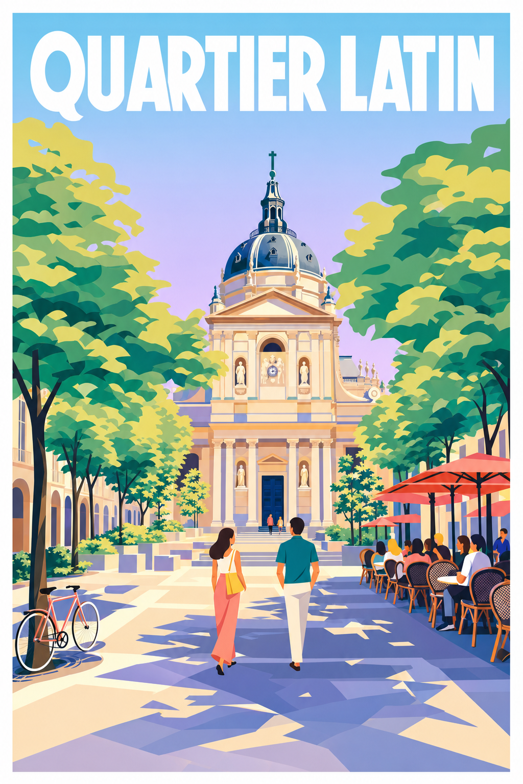 Affiche du Quartier Latin, poster de la Sorbonne