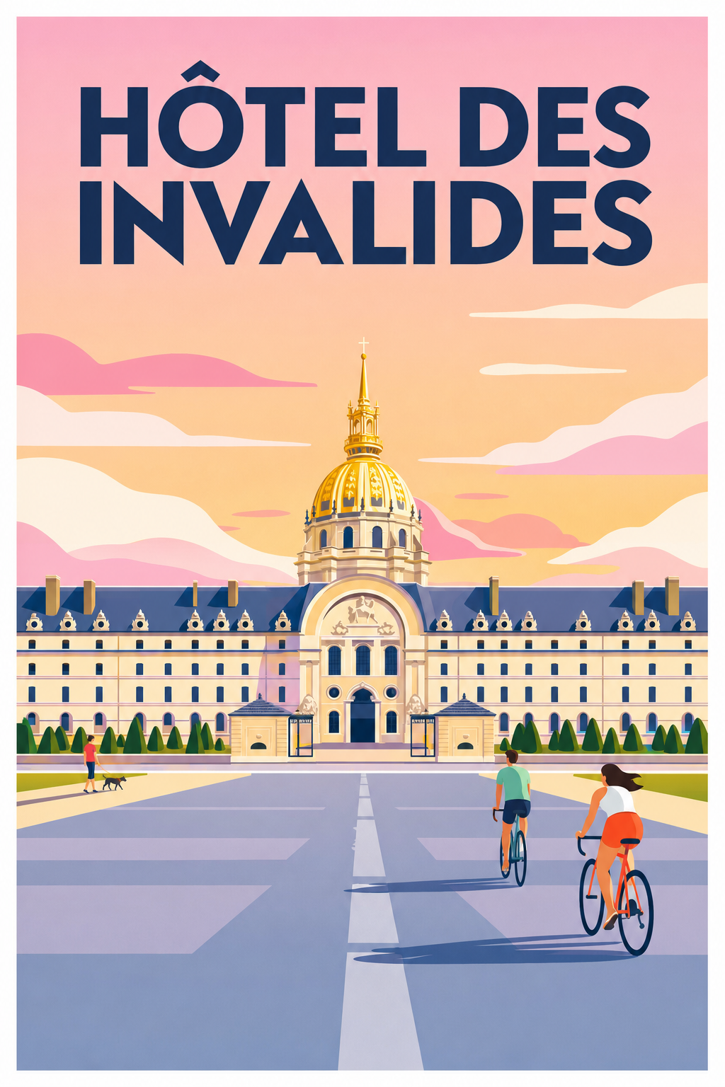 Affiche de l'Hôtel des Invalides, poster dôme doré