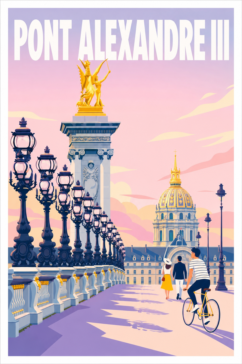 Affiche du Pont Alexandre III, poster Invalides