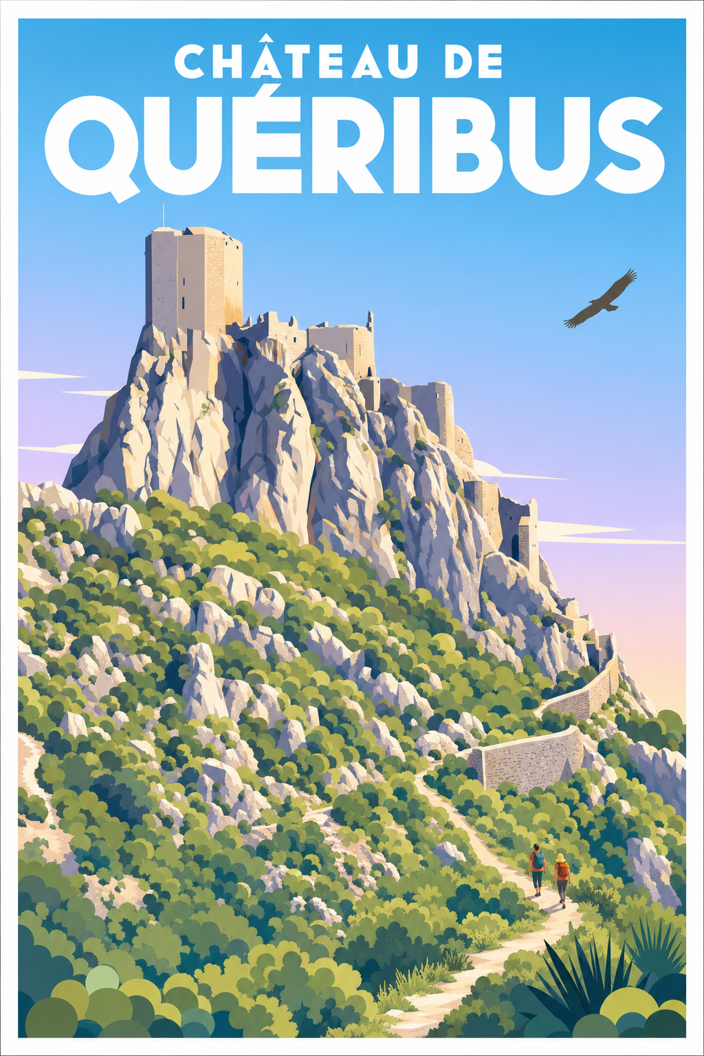 Affiche de Quéribus, poster château cathare
