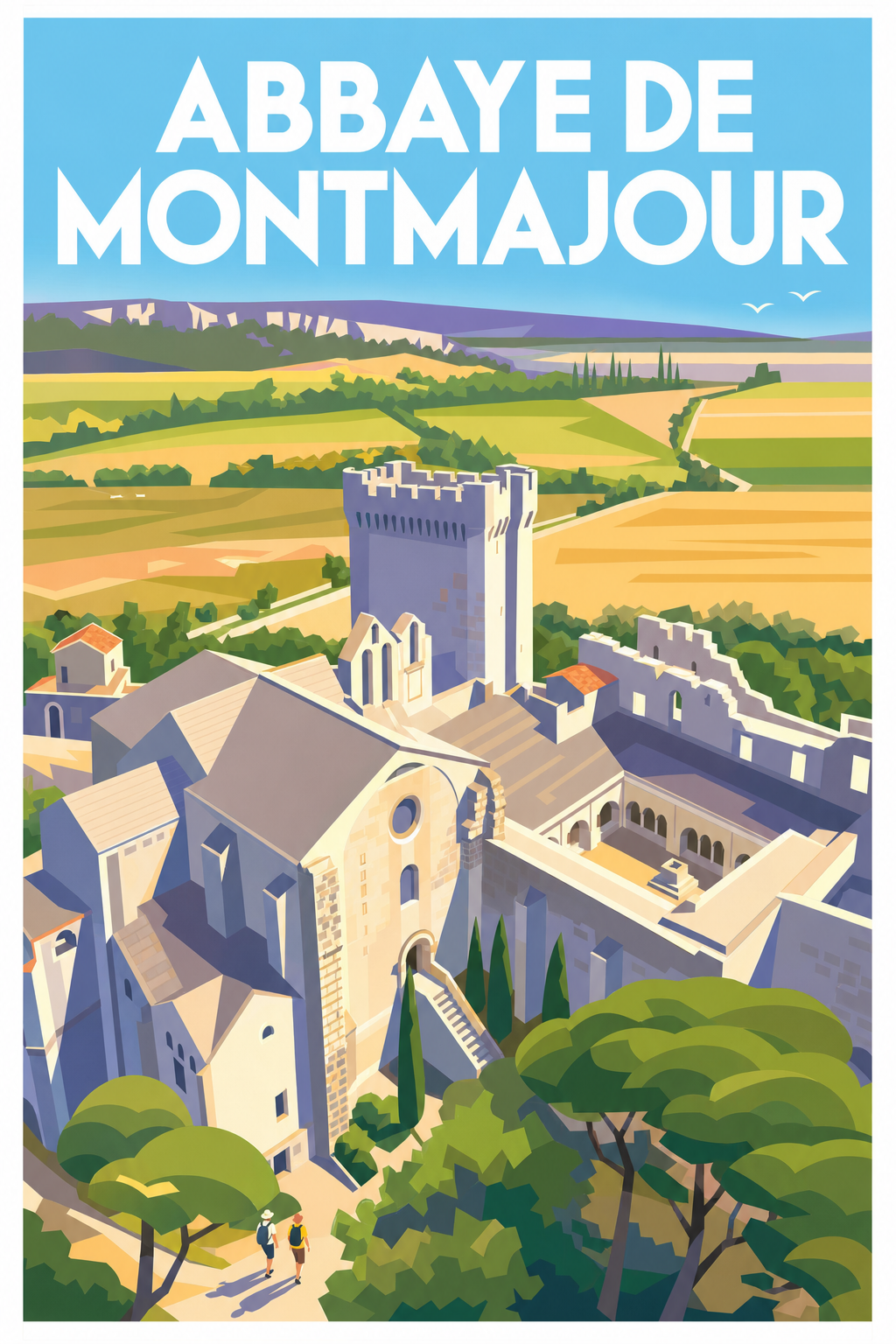 Poster de l'Abbaye de Montmajour, Arles