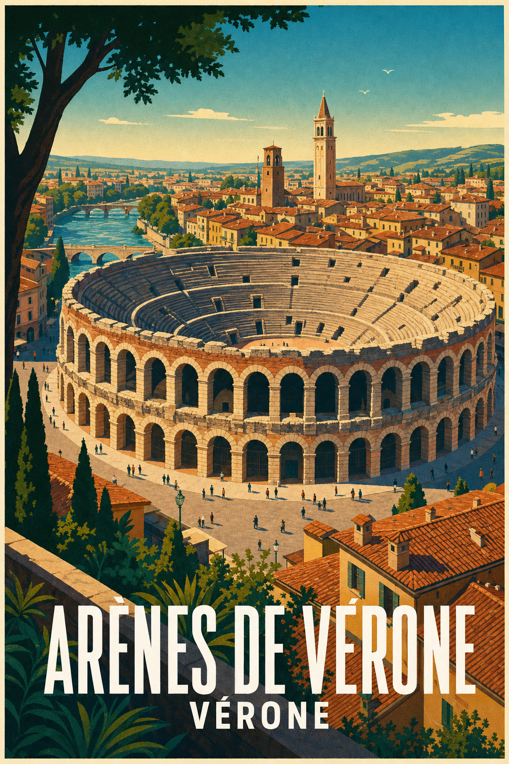 Affiche de Vérone, poster Arènes de Vérone