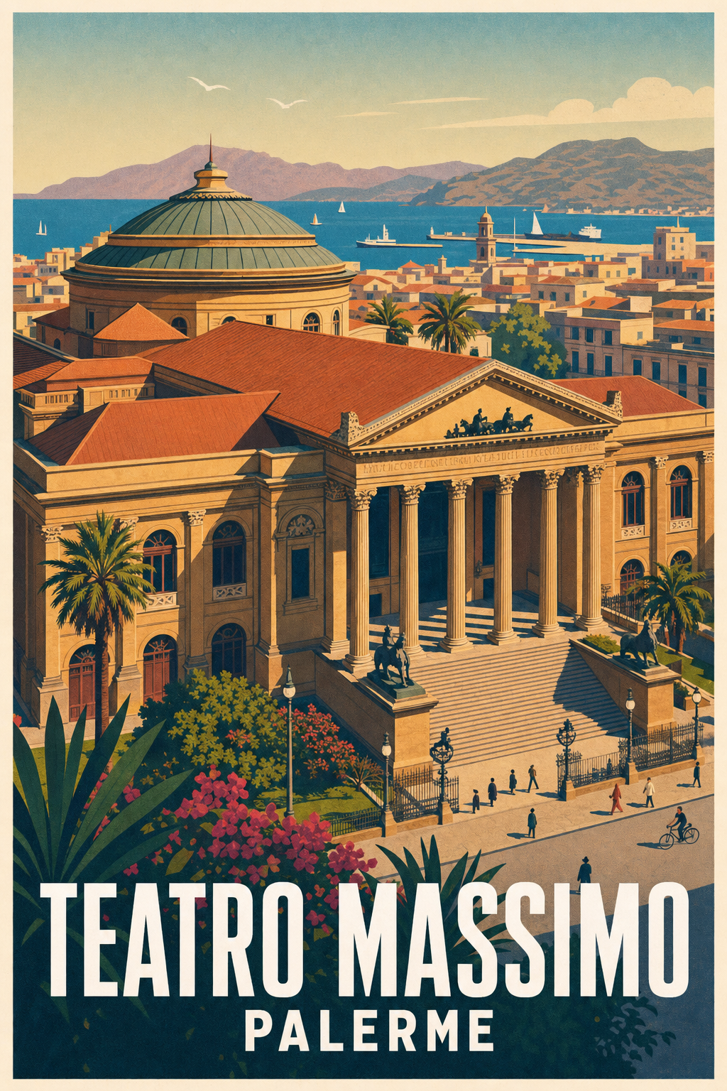 Affiche de Palerme, poster Teatro Massimo