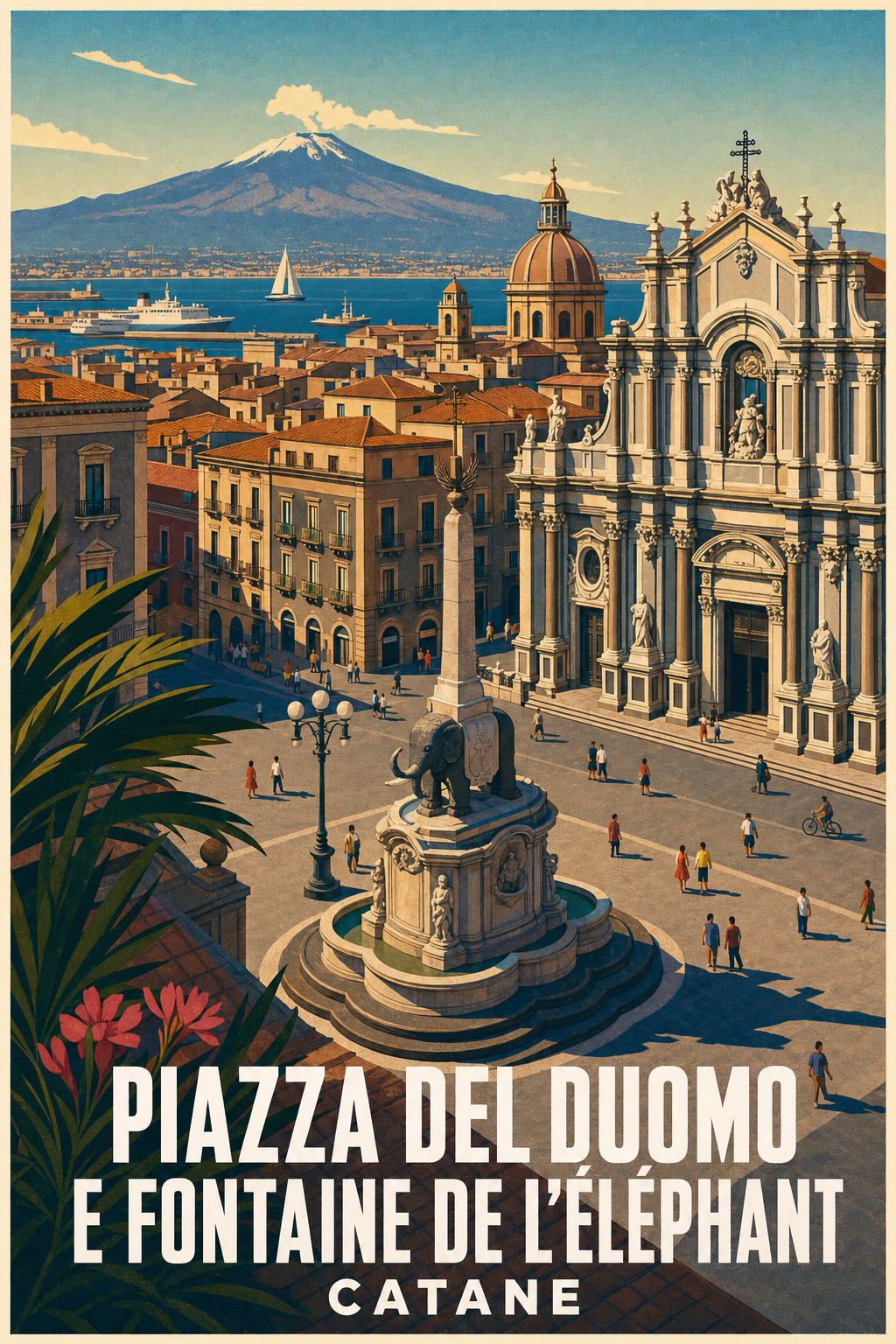 Affiche de Catane, poster Piazza del Duomo