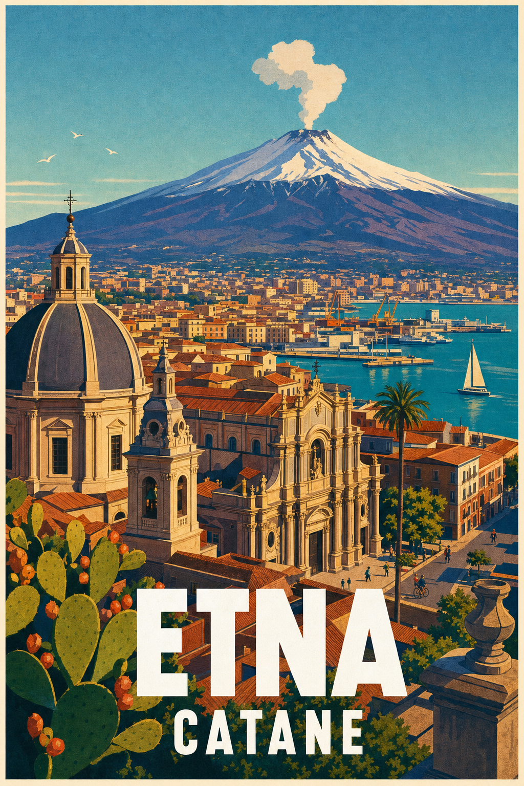 Affiche de Catane, poster de l'Etna