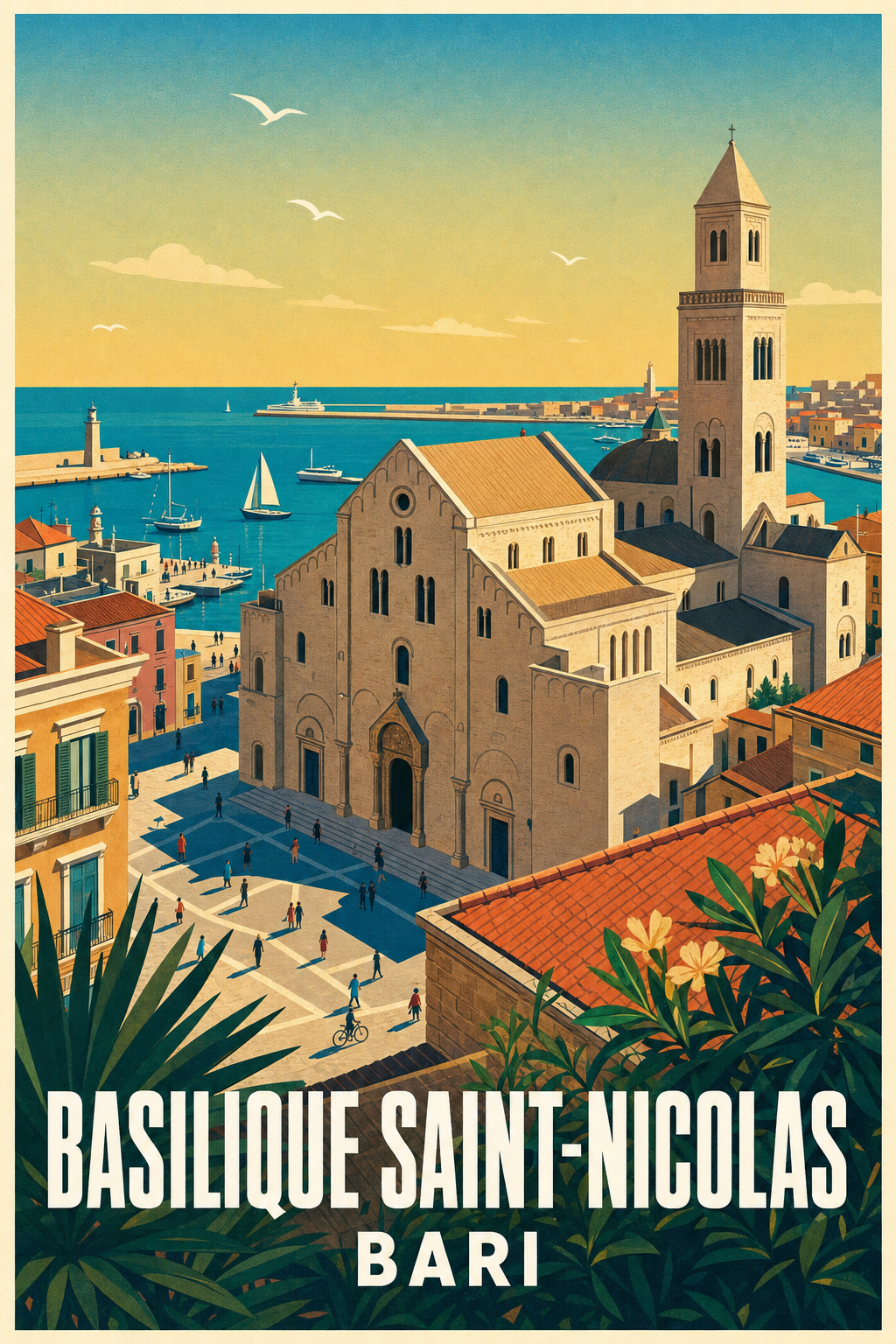 Affiche de la Basilique Saint-Nicolas, poster Bari