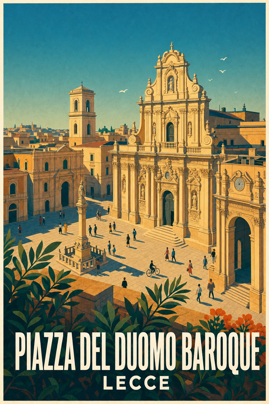 Affiche de Lecce, Piazza del Duomo baroque