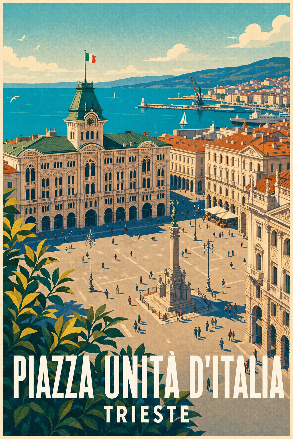 Affiche de Trieste, poster Piazza Unità d'Italia
