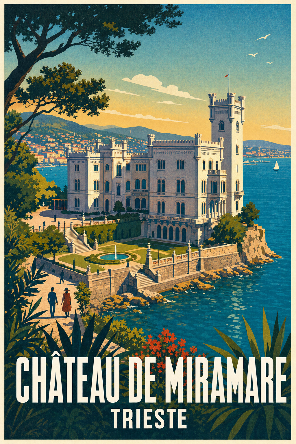 Affiche du Château de Miramare, poster de Trieste